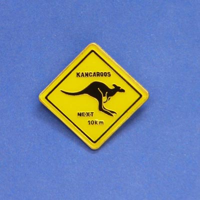 Pin Roadsign Kangaroo